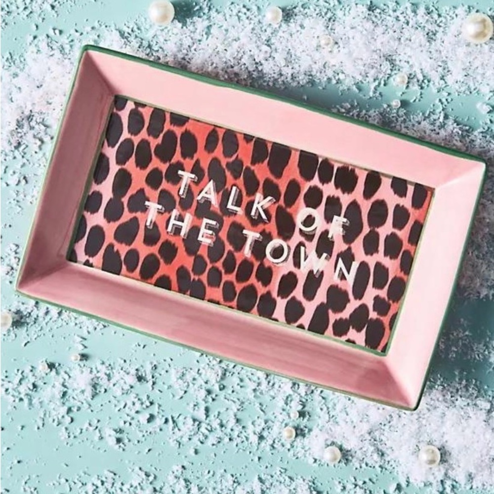 NEW Anthropologie Penny Vanity Trinket Tray, Talk of the Town